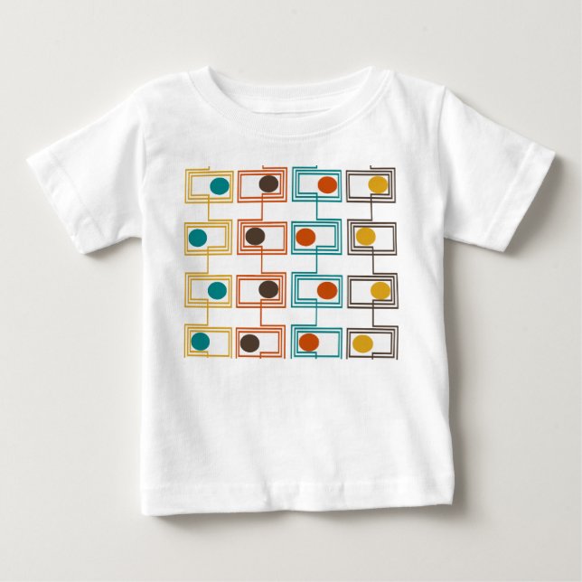 Camiseta De Bebé Rectángulos de Kandinsky con ovales (Anverso)