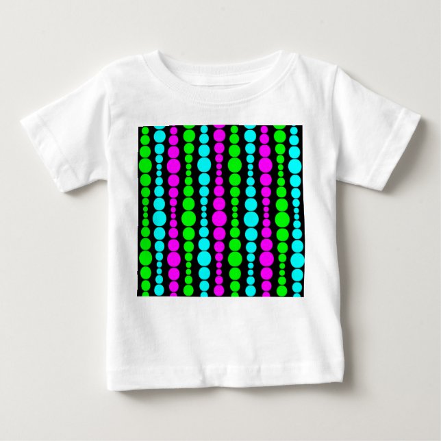 Camiseta De Bebé Rectángulos Neon Modern (Anverso)