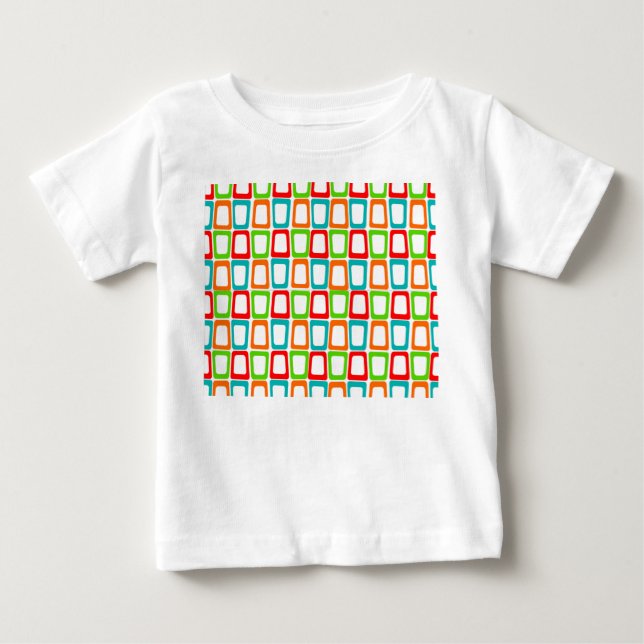 Camiseta De Bebé Rectángulos pequeños sesgados (Anverso)
