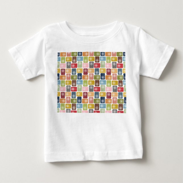 Camiseta De Bebé Rectángulos rayados (Anverso)
