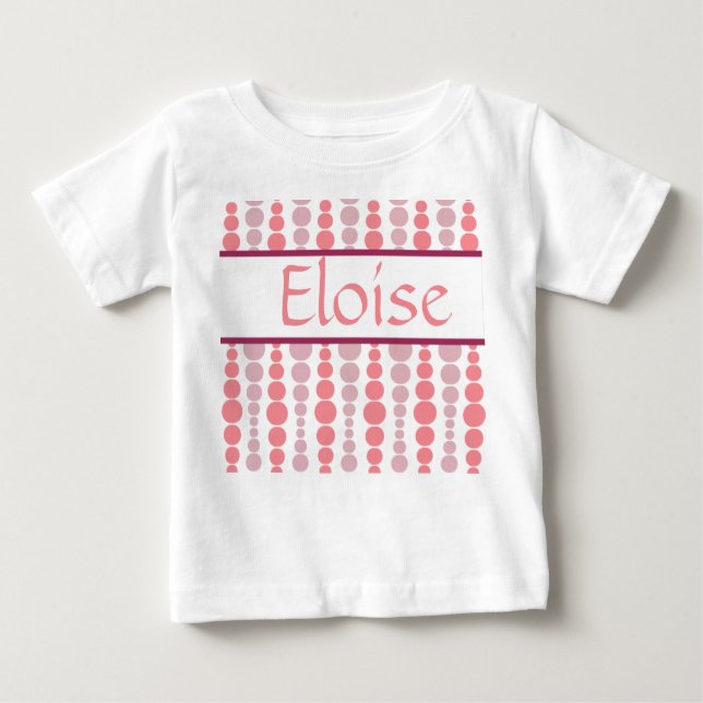 Camiseta De Bebé Rectángulos rosados modernos (Anverso)