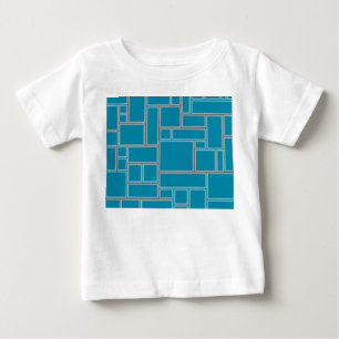 Camiseta De Bebé Rectángulos verde azulados