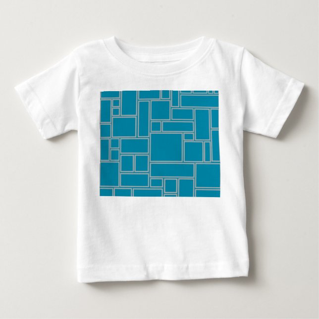 Camiseta De Bebé Rectángulos verde azulados (Anverso)