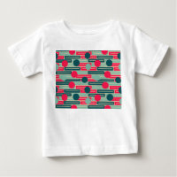 Rectángulos y círculos rosas, azules y Verde azula