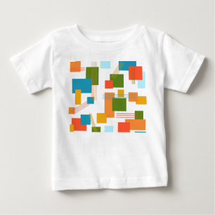 Camiseta De Bebé Rectángulos y líneas abstractos