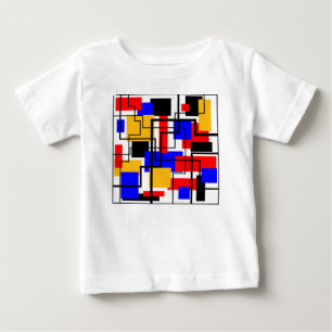 Camiseta De Bebé Rectángulos y líneas de Bauhaus - Blanco