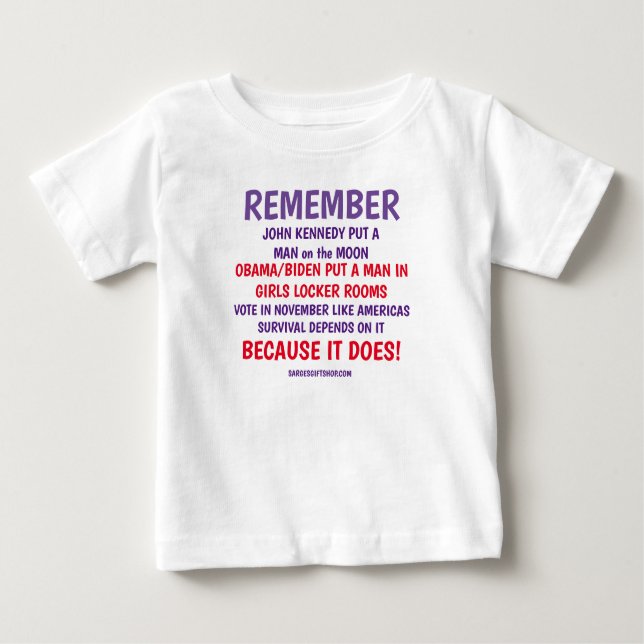 CAMISETA DE BEBÉ RECUERDA VOTAR (Anverso)