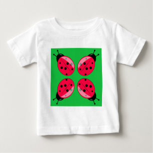 Camiseta De Bebé Red Ladybugs