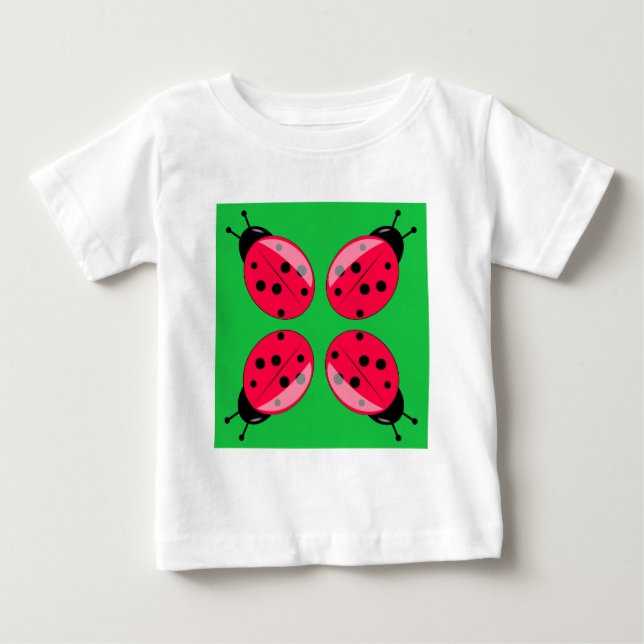 Camiseta De Bebé Red Ladybugs (Anverso)