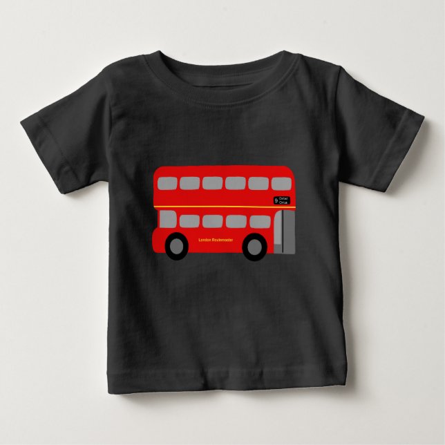 Camiseta De Bebé Red London Bus (Anverso)
