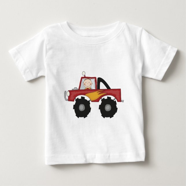 Camiseta De Bebé Red Monster Truck Tshirts and Gifts (Anverso)