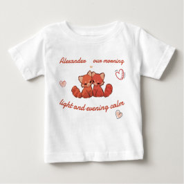 Camiseta De Bebé Red Panda Baby Tee – Custom Name