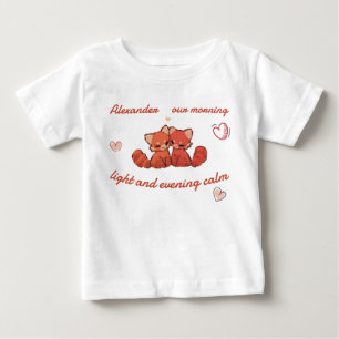 Camiseta De Bebé Red Panda Baby Tee – Custom Name