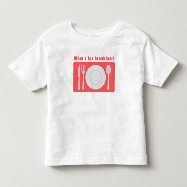 Camiseta De Bebé Red Placemat Qué hay para desayunar (Anverso)