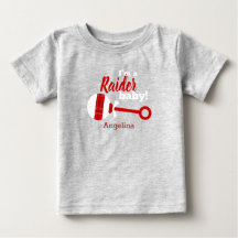 Red Plaid Rattle Raider Baby T-Shirt