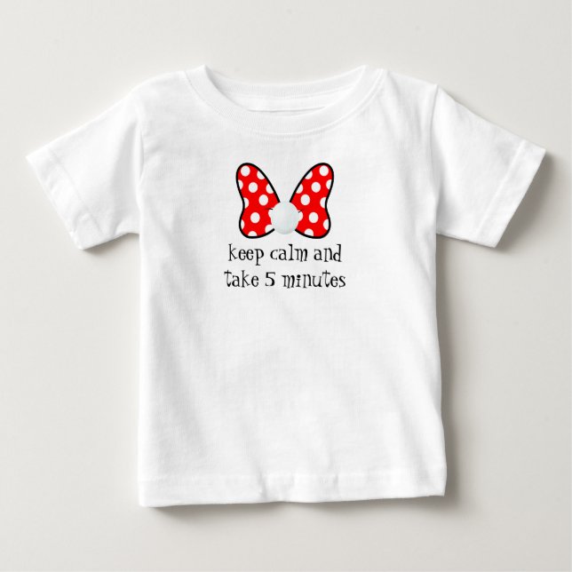Camiseta De Bebé Red polka dots vibrant Ribbon (Anverso)