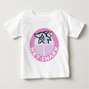 Camiseta De Bebé red-tiburón-rosado