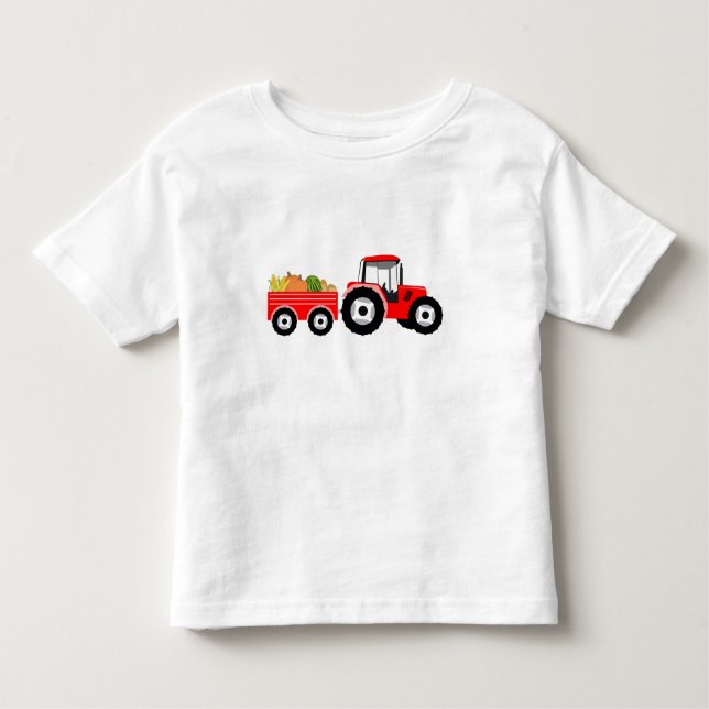 Camiseta De Bebé Red Tractor Truck Farm Produce (Anverso)