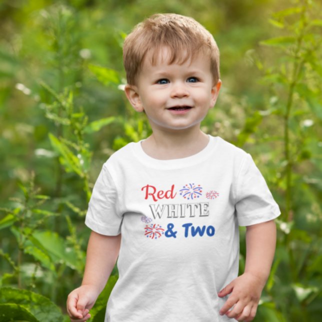 Camiseta De Bebé Red White & Two 2nd Birthday (Subido por el creador)