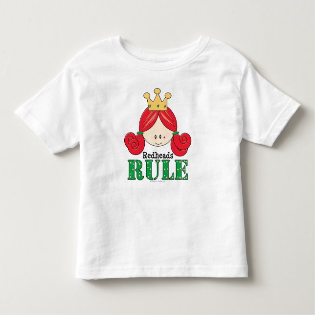 Camiseta De Bebé Redhead Rule Redhead Toddler Kid Tee (Anverso)