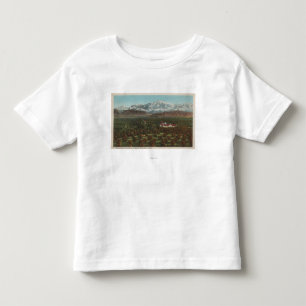 Camiseta De Bebé Redlands, CA - montaña y escena de la huerta