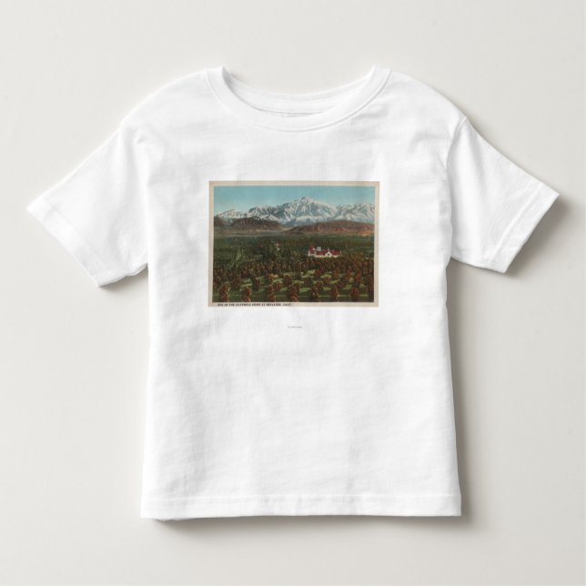 Camiseta De Bebé Redlands, CA - montaña y escena de la huerta (Anverso)