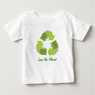 Camiseta De Bebé Reducir, reutilizar, reciclar la camiseta del bebé