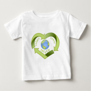 Camiseta De Bebé Reduzca, reutilice, recicle