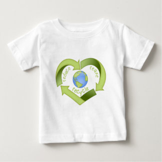 Camiseta De Bebé Reduzca, reutilice, recicle