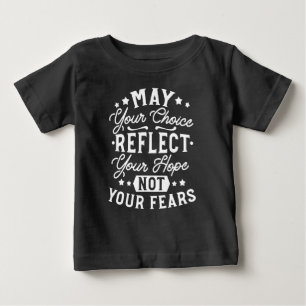 Camiseta De Bebé Refleja Esperanza No Miedo – Frase Motivacional de