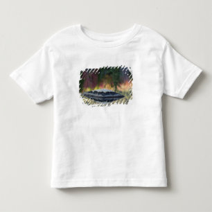 Camiseta De Bebé Reflejo de roca y árbol, Estanque de lirios, Blanc