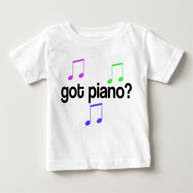 Camiseta De Bebé Regalo conseguido lindo de la música del piano (Anverso)