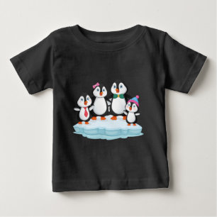 Camiseta De Bebé Regalo de amor familiar pingüino navidades de cump