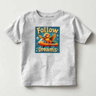 Camiseta De Bebé 🦜 Regalo de avión para niños para pequeños soñado