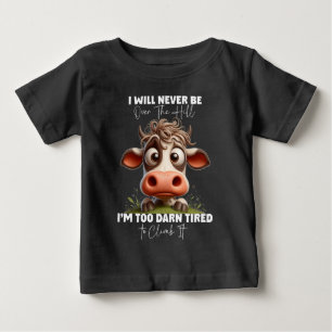 Camiseta De Bebé Regalo de cita divertida de vaca Nunca estaré sobr