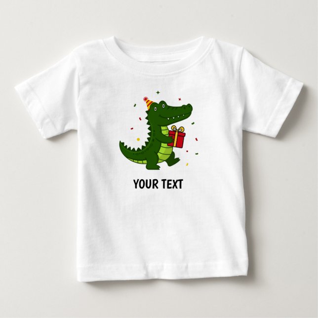 Camiseta De Bebé Regalo de Cocodrilo Adorable (Anverso)