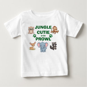 Camiseta De Bebé Regalo de cumpleaños Jungle Cutie on the Prowl