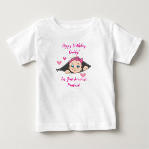Camiseta De Bebé Regalo de Cumpleaños para Papá de Bebé Niña - Feli