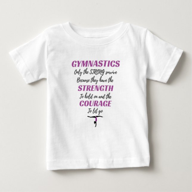 Camiseta De Bebé Regalo de Gimnasia Los Fuertes Sobreviven Regalo d (Anverso)