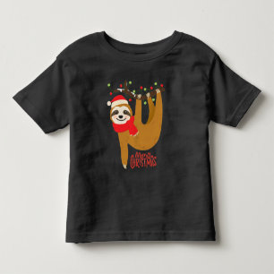 Camiseta De Bebé Regalo de Navidad Perezoso Lindo para Niño