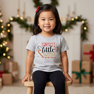 Camiseta De Bebé Regalo de Navidad Santa Pequeña Dulzura
