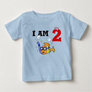 Camiseta De Bebé Regalo de niño de 2º cumpleaños (peces divertidos)