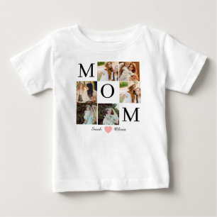 Camiseta De Bebé regalo del día de la madre con foto personalizada