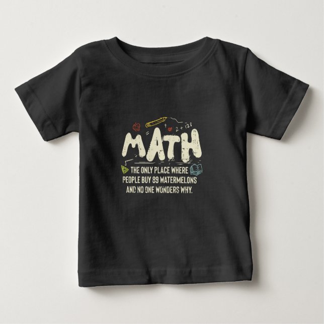Camiseta De Bebé Regalo del profesor de matemáticas (Anverso)