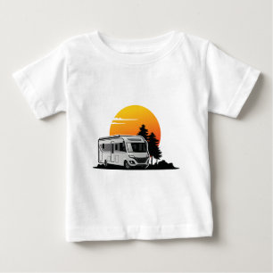 Camiseta De Bebé Regalo del propietario del automóvil retro Sunset