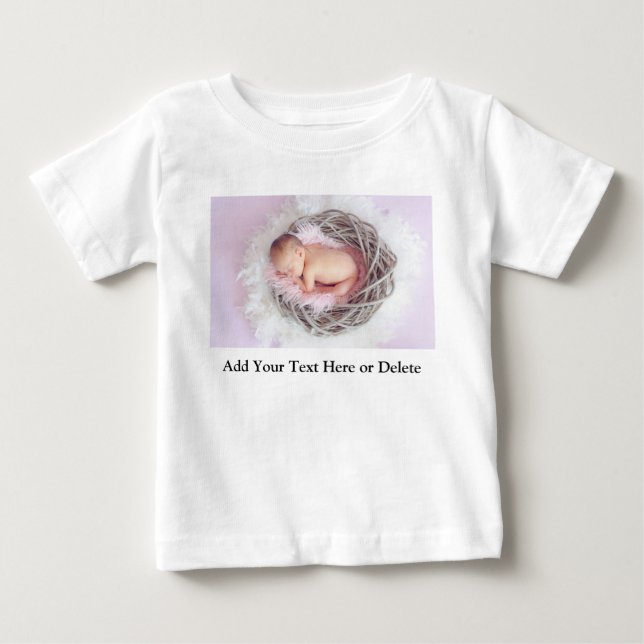 Camiseta De Bebé Regalo Personalizado de Foto para Bebé Recién Naci (Anverso)