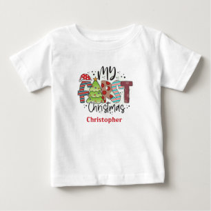 Camiseta De Bebé Regalo personalizado de mi primer Navidad bebé