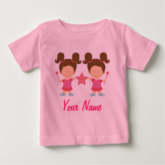 Camiseta De Bebé Regalo personalizado del Chica gemelo