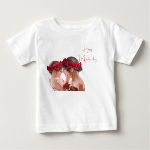 Camiseta De Bebé Regalo Personalizado Floral Conmovedor