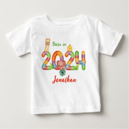 Camiseta De Bebé regalo personalizado para bebés nacidos en 2024